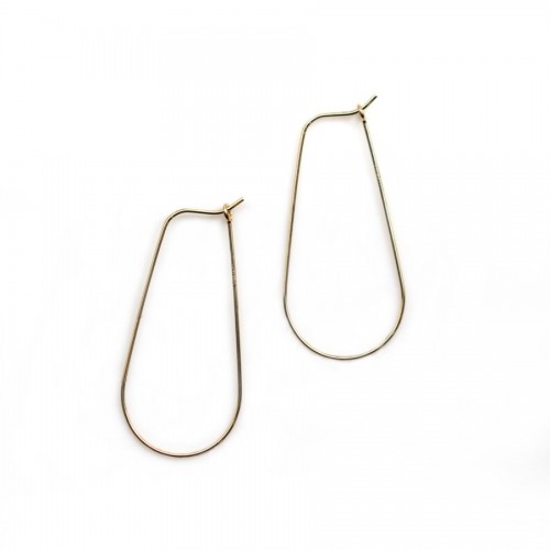 Boucle d'oreille 17x40mm en gold filled 14 carats x 2pcs
