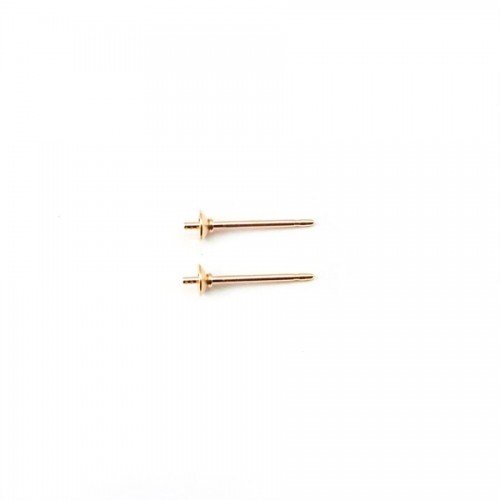 CLOU D'OEILLES DISQUE 3MM GOLD FILLED 14 CARAT 1.2G20pcs