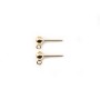 CLOU D'OREILLES BOULE 4MM GOLD FILLED 14 CARAT 1.4G10PCS