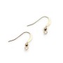 Boucles d'oreilles avec boule 3mm Gold filled 14 carat 20mm x 2pcs