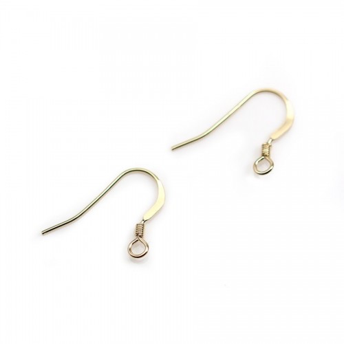 Ear wire flat 14x0.61mm 14k  gold  filled x 2pcs