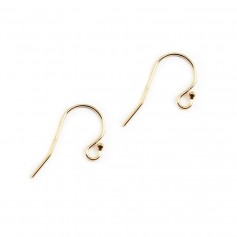 Crochets d'oreilles avec boule en Gold Filled 11.5x20mm x 2pcs