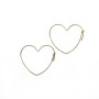 Créoles coeur 27x30mm en gold filled 14 carats x 2pcs