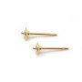 Clous d'oreilles pour perles semi-percées en gold filled 14 carats 4mm x 2pcs