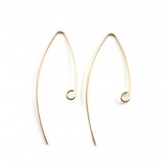 Crochets d'oreilles 35mm en gold filled 14 carats x 2pcs