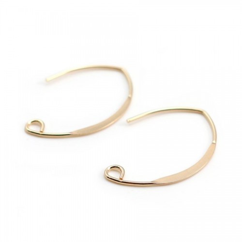 Crochets d'oreilles 25mm en gold filled 14 carats x 2pcs