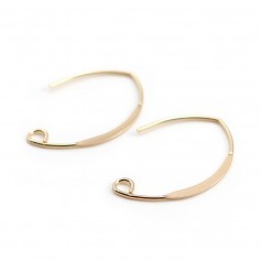 Crochets d'oreilles 25mm en gold filled 14 carats x 2pcs