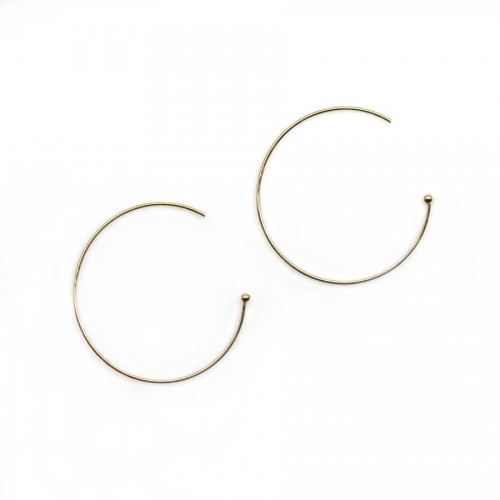Crochets d'oreilles 26mm en gold filled 14 carats x 2pcs