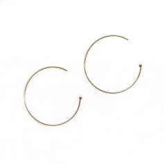 Crochets d'oreille 26mm en gold filled 14 carats x 2pcs