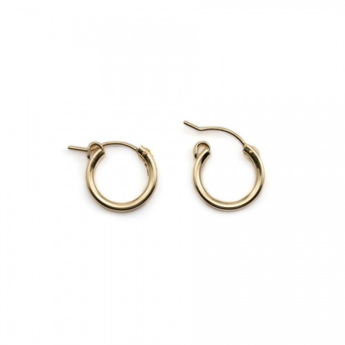 Créoles en gold filled 14 carats 15x2.3mm x 2pcs