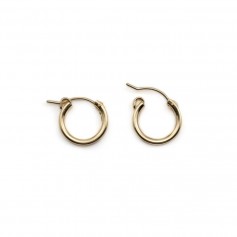 Créoles en gold filled 14 carats 15x2.3mm x 2pcs