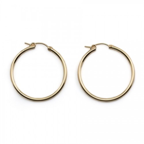 14k gold filled hoop earrings to decorate 15x0.7mm x 2pcs