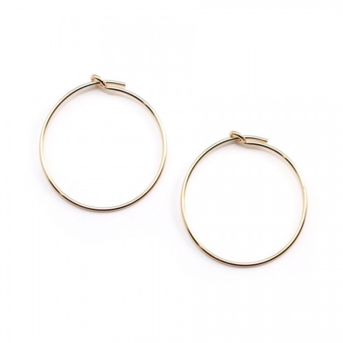 Créoles à décorer 20x0.7mm en gold filled 14 carats x 2pcs