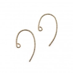 Crochets d'oreilles spakle en gold filled 14 carats 0.71x20mm x 2pcs