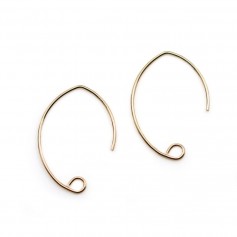Crochets d'oreilles en gold filled 14 carats 25mm x 2pcs