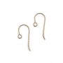 Crochets d'oreilles guillochés en gold filled 14 carat 15.5x0.51mm x 4pcs