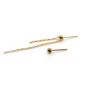 Clous d'oreilles boule avec caoutchou en gold filled 14 carat 3mm x 2pcs