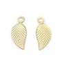 Breloque feuille gold filled 14carat 5x12mm x 2pcs