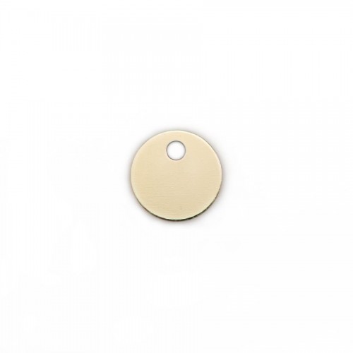 Round charm, to engrave in gold filled 6mm x 2pcs