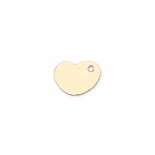 Charm gold-filled medal to heart to be engraved 7x8mm x 1pc