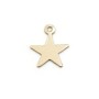 Breloque médaille étoile à graver en gold-filled 8mm x 2pcs