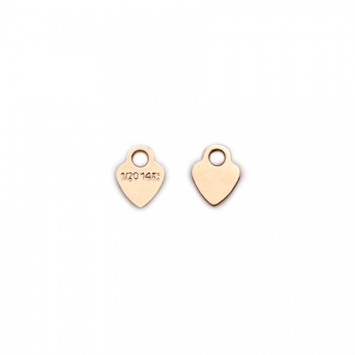 Charm gold-filled medal to heart to be engraved 7x8mm x 1pc