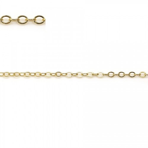 Chaine lissage Gold Filled 14 carats 2.1x1.6mmX 50cm