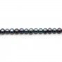Dark blue Freshwater Pearl oval/Round 5.5-6mm x 40cm