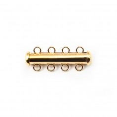 Femoir tube 4 rang coulissant 4.3X26mm Gold Filled 14 carats x 1pc