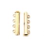 14K Gold filled tube clasp 4 row 4.3X26MM x 1pc