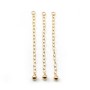Chaine allongée&boule gold filled 14 carats  4mm x1pc