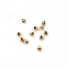 BOULE STRIEES 3X1.4MM GOLD FILLED 14 CARAT 1.84G 40PCS