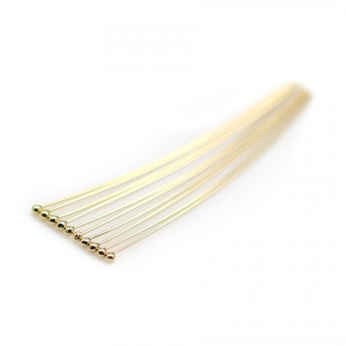 14K Gold filled Ball Headpin 38x0.41mm x 6pcs