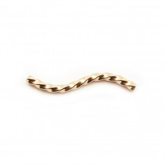 Tube twistes 20x1.5mm Gold Filled 14 carats x 2pcs