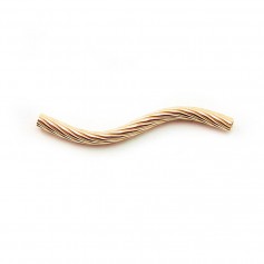 Tube twistes 20x1.5mm Gold Filled 14 carats x 2pcs