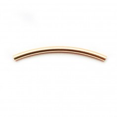 Tube incurcé 25x1.5mm Gold Filled 14 carats x 2pcs