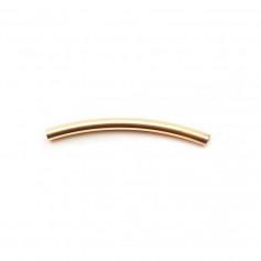 Tube incurcé 15x1.5mm Gold Filled 14 carats x 2 st
