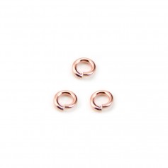 Gold filled rosé 14k anneaux ouvert 4 x 0.8mm x 10pcs