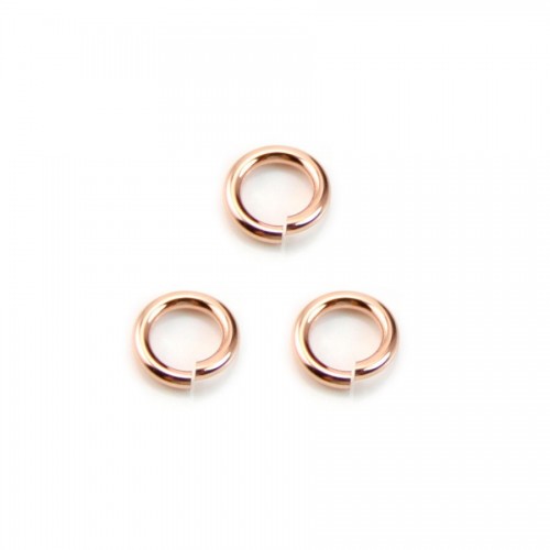 14k rosz gold filled jumprings open 1 x 6mm x4pcs