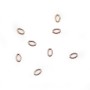 Anneaux oval ouvert, en gold filled 14 carats rosé, 0.64 * 3.0 * 4.6mm x 10pcs