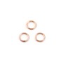 Gold filled rosé 14 carats anneaux fermé 0.64x5mm x 10pcs