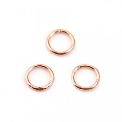 14 carats rose gold filled jumprings closed 0.64x5mm x10pcs