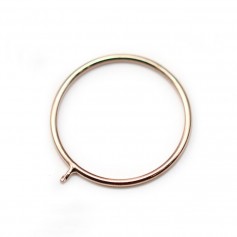 Bague en gold filled rosé 14 carats, avec une tige de 0.6mm x 1pc