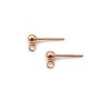 Clous d'oreilles boule en gold filled 14 carats rosé 3mm x 2pcs