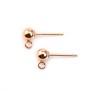 Gold filled rosé 14 carats clou d'oreilles 4mm x 2pcs