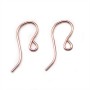 Crochets d'oreilles, avec "anneau", en gold filled rosé 14 carats, 7.5 * 19mm x 4pcs