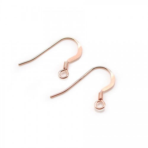 Crochet d'oreille en gold filled 14 carats rosé 14x18mm x 2pcs