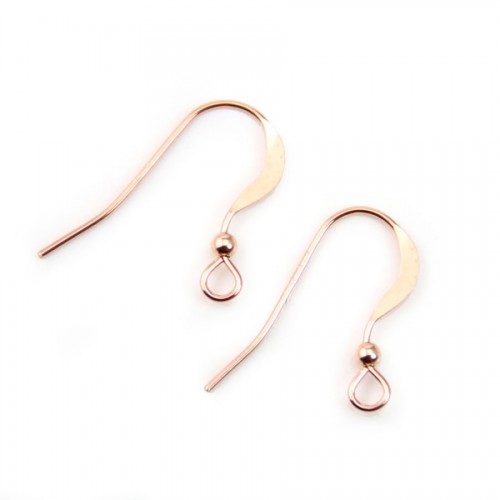 14 carats rose gold filled earhook 17 x 20mm x 2pcs
