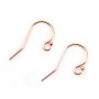 Gold filled rosé 14 carats crochets d'oreilles 11.5x20mm x 2pcs