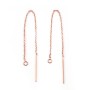 Chainettes d'oreilles rose gold filled 14 carats 0.76 x 80mm x 2pcs